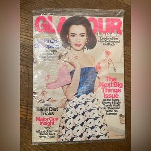 NWT Glamour Magazine July 2013 Lily Collins on Cover